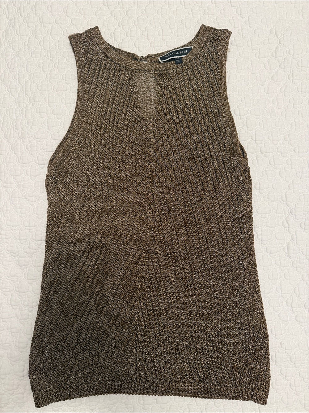 St. John Collection Sleeveless Knit Tank in Brown